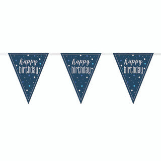 Happy Birthday Navy Blue Bunting