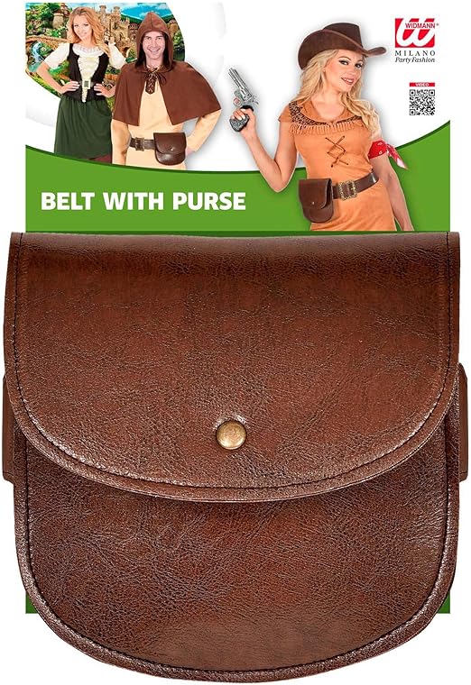 Leather Look Belt with Purse