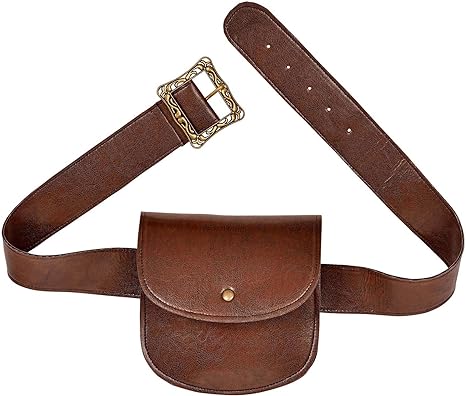 Leather Look Belt with Purse