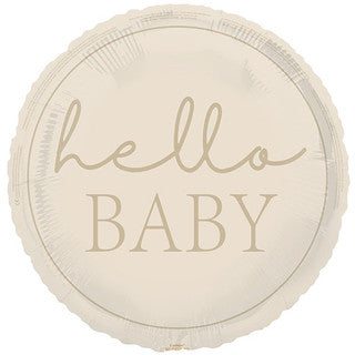 Hello Baby Neutral 18" Foil Balloon