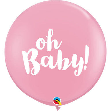 Oh Baby Pink 3ft Latex Balloon