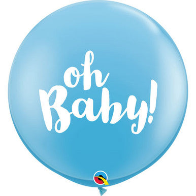 Oh Baby Blue 3ft Latex Balloon