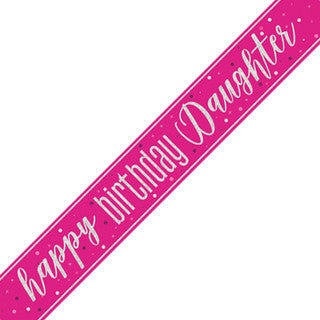 Happy Birthday Glitz Daughter Banner