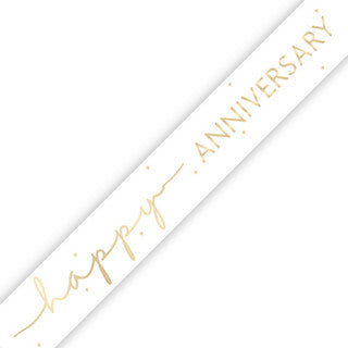 Happy Anniversary Gold Banner