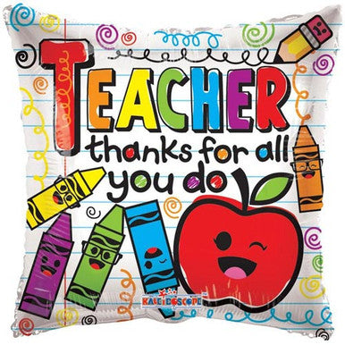 Thank You Teacher 18" Foil Balloon