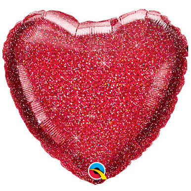 Glitter Heart 18" Foil Balloon