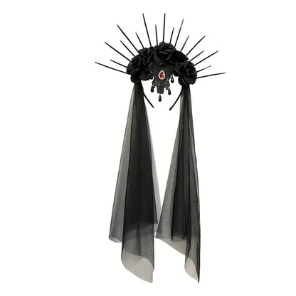 🌟New🌟 Aztec Queen Headpiece with Roses and Jewel