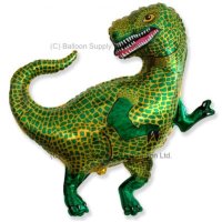 Dinosaur T-Rex Green Supershape Foil Balloon