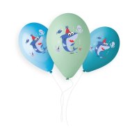 Party Sharks Latex Balloons - 50 Pack (Available in Singles)