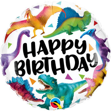 Colourful Dinosaurs 18" Foil Balloon