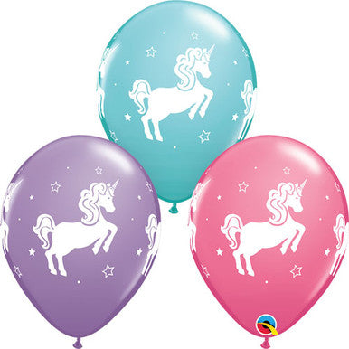 Pastel Unicorn Latex Balloons - 25 Pack (also available in singles)