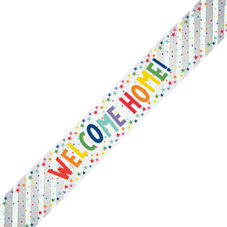 Welcome Home Rainbow Banner