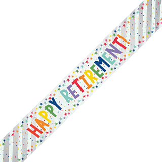Happy Retirement Rainbow Banner