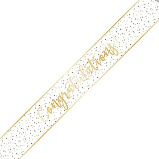 Congratulations Gold Confetti Banner