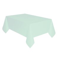 Plain Duck Egg Blue Deluxe Paper Rectangle Tablecloth