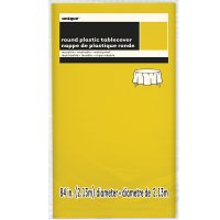 Yellow Plastic Round Tablecloth