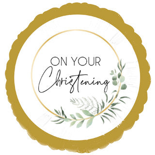 On Your Christening Gold 18" Foil Balloon