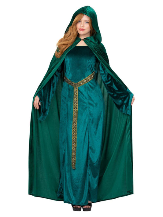 Deluxe Adult Hooded Cape Green