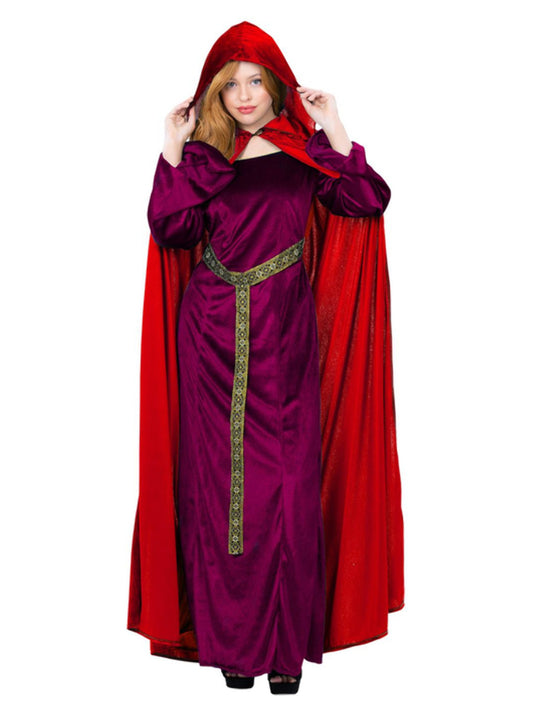 Deluxe Adult Hooded Cape Red
