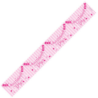 Christening Day Pink Banner