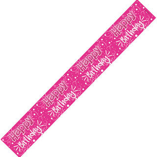 Happy Birthday Banner Pink