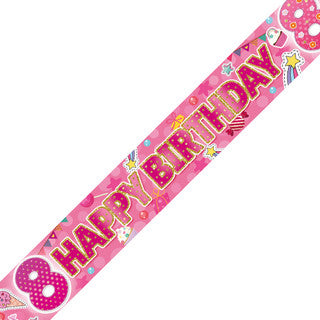 Happy 8th Birthday Sweet Treats Banner