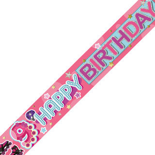Happy 9th Birthday Rollerblading Banner