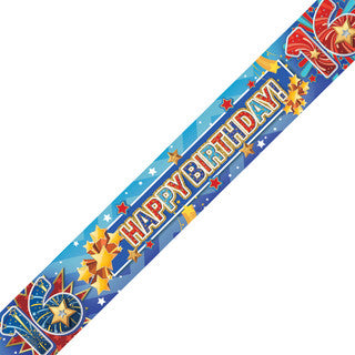 Happy 16th Birthday Firework Flash Banner