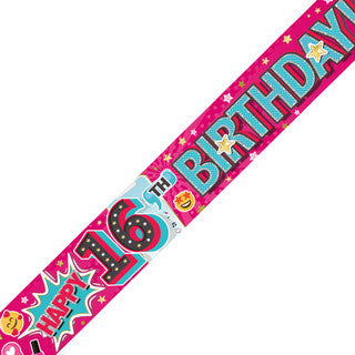 Happy 16th Birthday Tik-Tok Banner