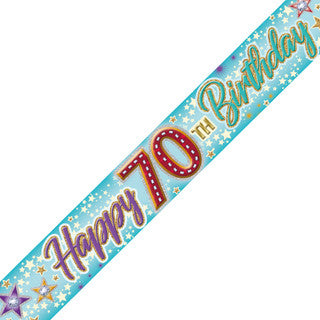 Happy 70th Birthday Celebration Banner