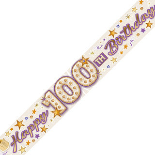 Happy 100th Birthday Celebration Banner