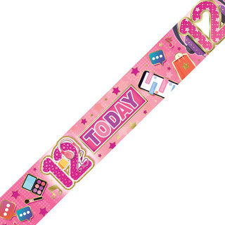 Happy 12th Birthday Starry Style Banner