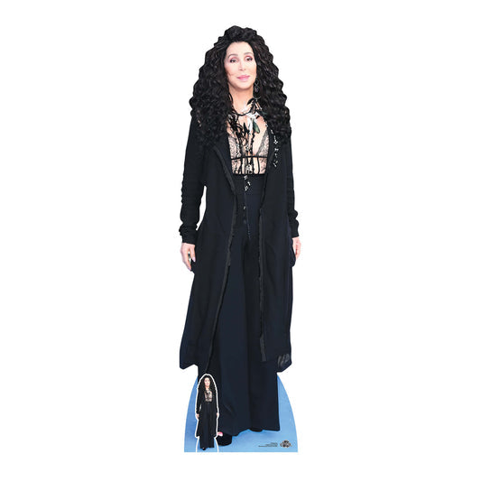 Cher Black Coat Cardboard Cutout 179cm