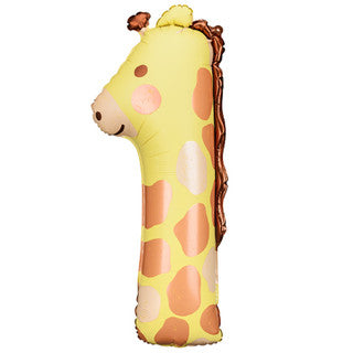 Giant Air Filled Foil Number Balloon Pastel Animal (perfect for tower toppers)