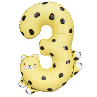Giant Air Filled Foil Number Balloon Pastel Animal (perfect for tower toppers)