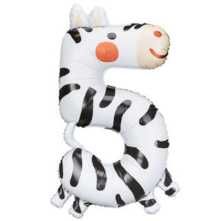 Giant Air Filled Foil Number Balloon Pastel Animal (perfect for tower toppers)