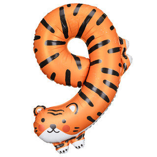 Giant Air Filled Foil Number Balloon Pastel Animal (perfect for tower toppers)