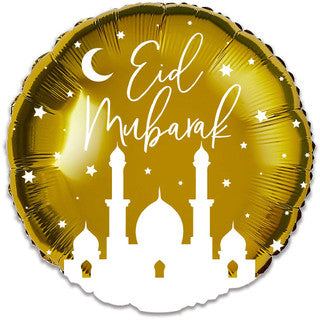 Eid Mubarak Gold 18" Foil Balloon
