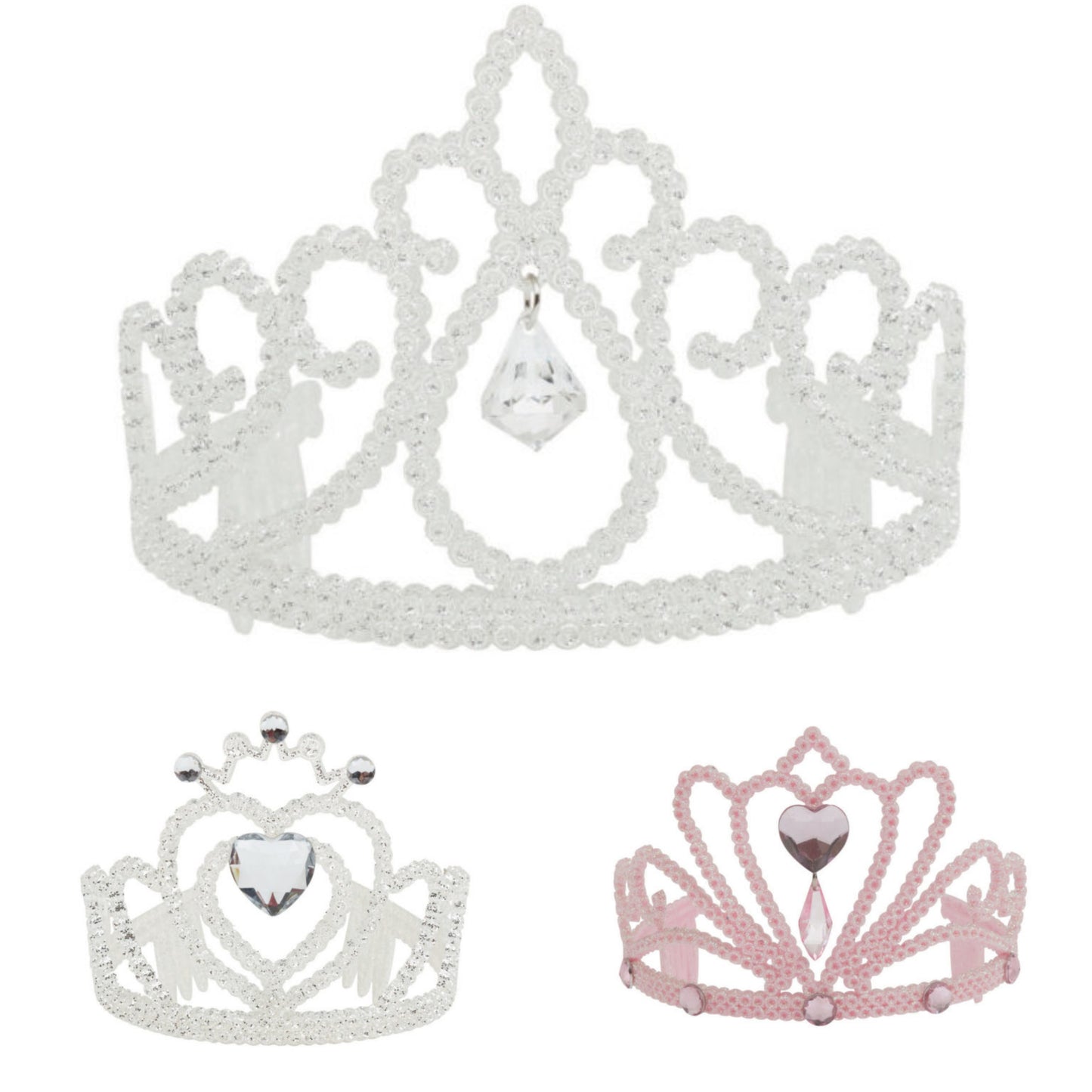 Tiara White Glitter