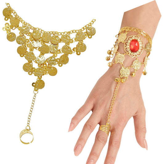 Coin Finger Ring Bracelet