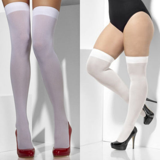 White Hold Up Stockings