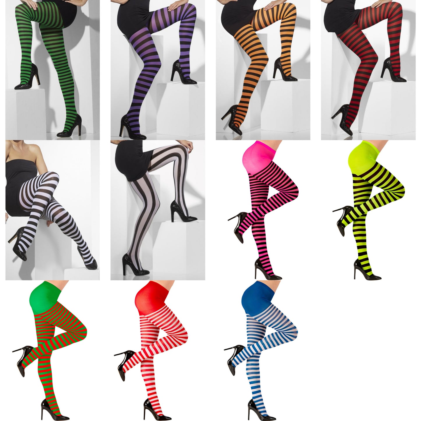 Opaque Striped Tights