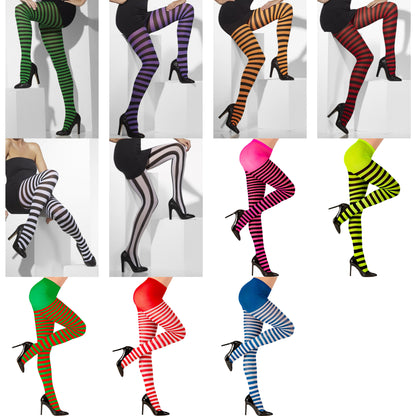 Opaque Striped Tights
