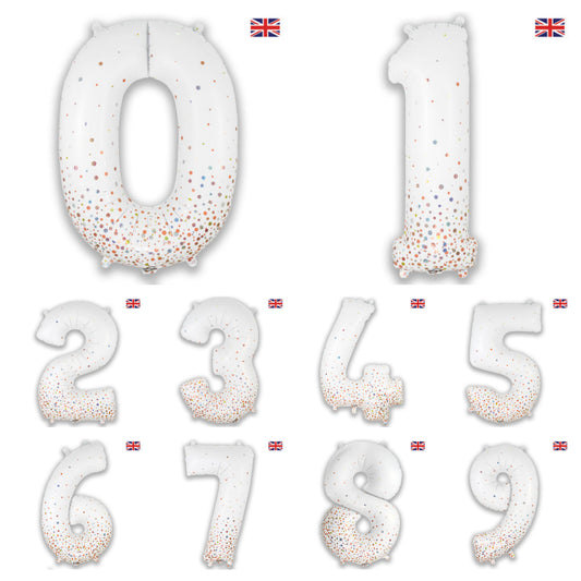 Giant Foil Number Balloon Rose Sparkling Fizz
