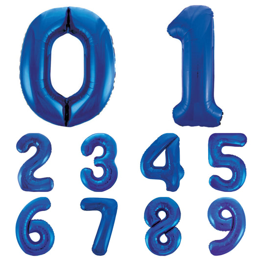 Giant Foil Number Balloon Sapphire Blue