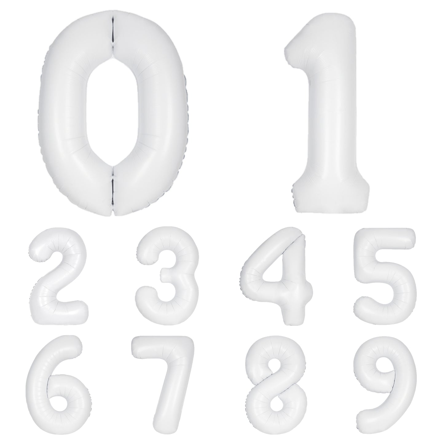 Giant Foil Number Balloon Matt White