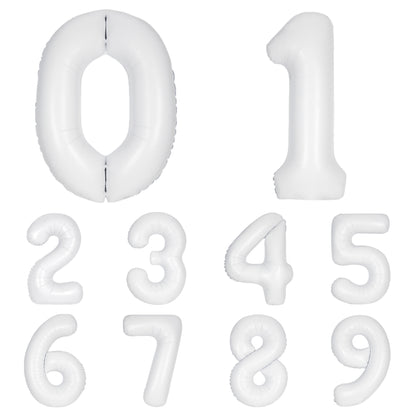 Giant Foil Number Balloon Matt White