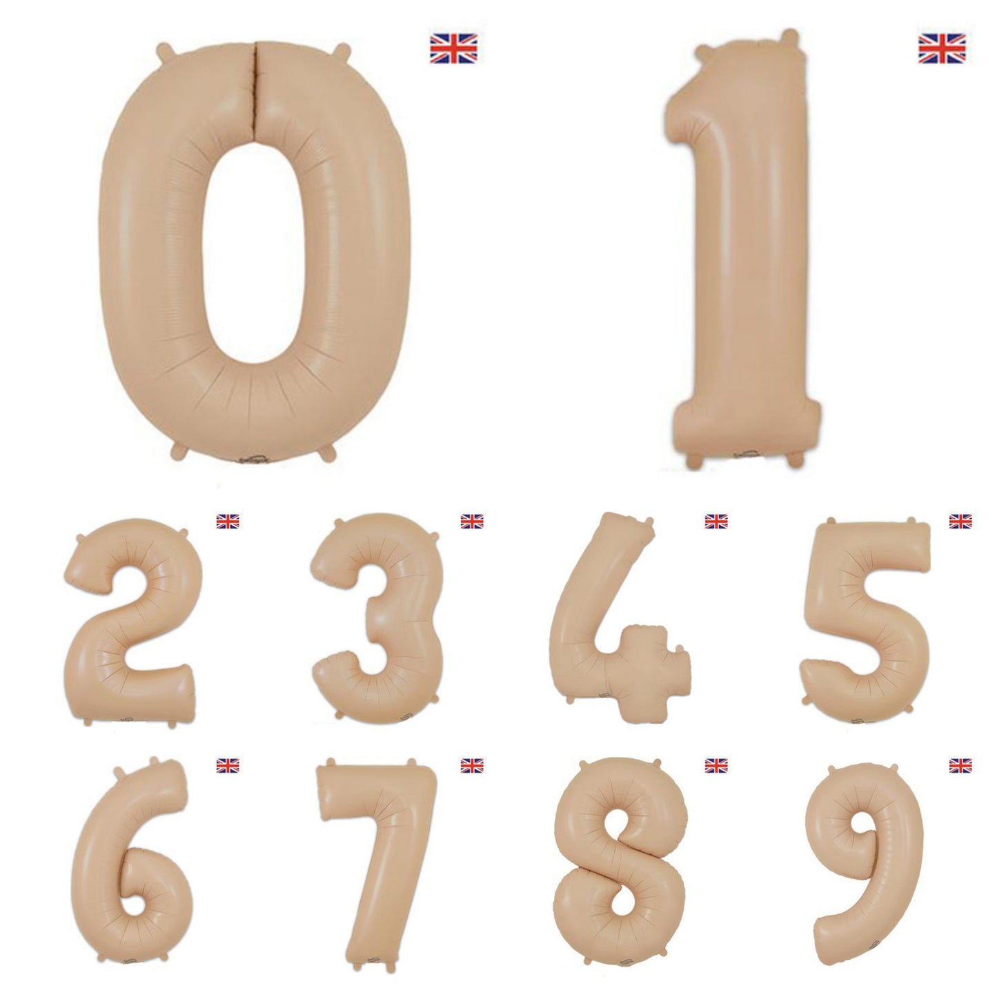 Giant Foil Number Balloon Matt Nude