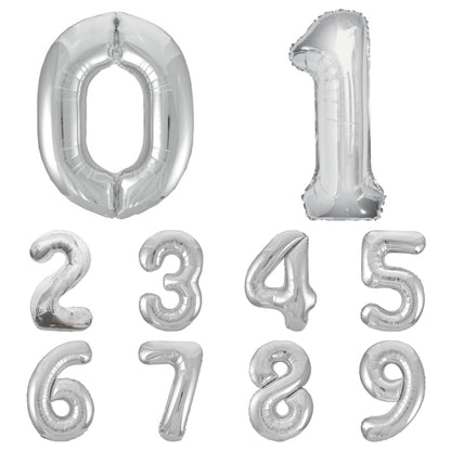 Giant Foil Number Balloon Silver
