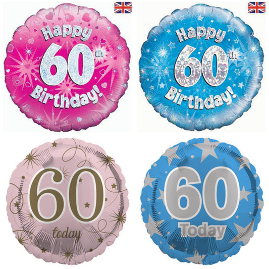 Age 60 Sparkle/ Stars 18" Foil Balloon